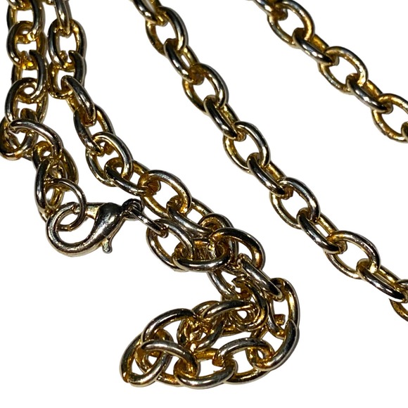 Unique Owl Tree Branch & Leaf Chain Necklace Two Tone Statement Hard to Find - Picture 7 of 10